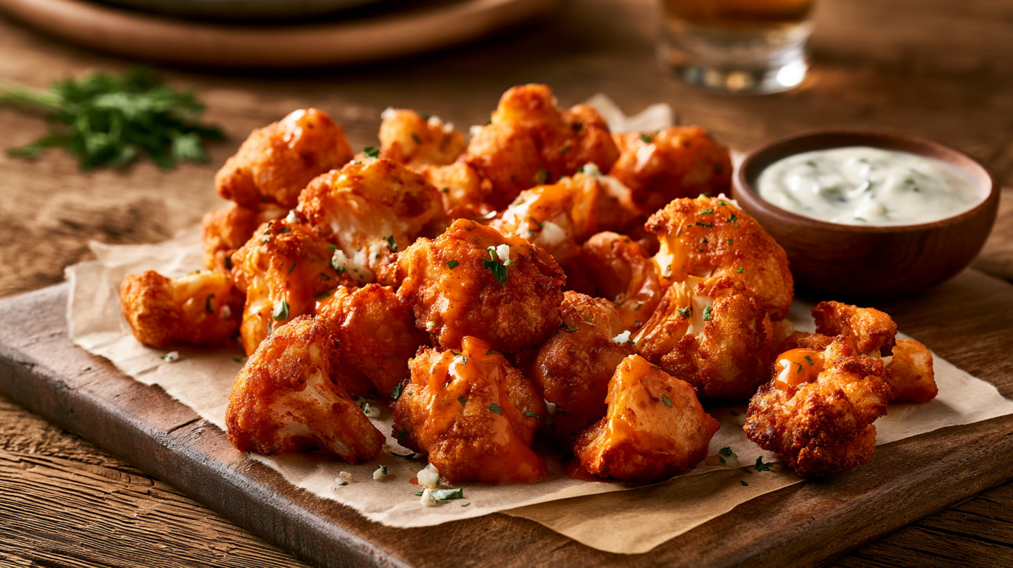 Crispy Air Fryer Buffalo Cauliflower Bites
